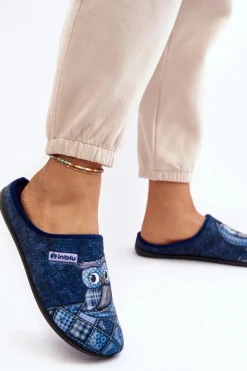 Domowe Klapki Klapki Sowa Inblu GF000018 Granatowe