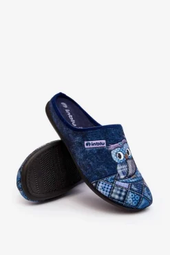 Domowe Klapki Klapki Sowa Inblu GF000018 Granatowe
