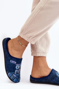 Domowe Klapki Klapki Sowa Inblu GF000018 Granatowe