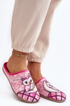 Domowe Klapki Klapki Sowa Inblu GF000018 Różowe