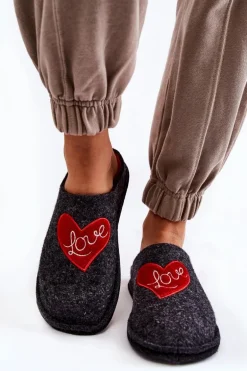 Domowe Papcie Big Star KK276019 Czarno-Czerwone