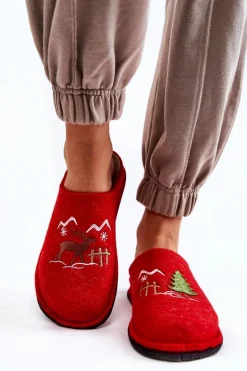 Domowe Papcie Big Star KK276017 Czerwono-Beżowe