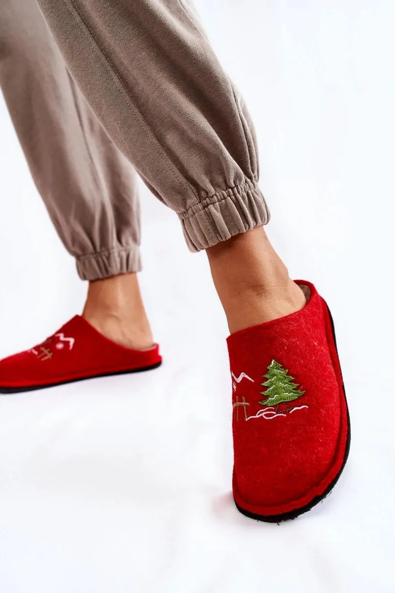 Domowe Papcie Big Star KK276017 Czerwono-Beżowe