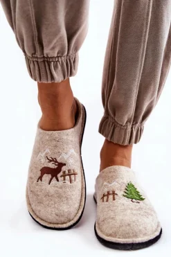 Domowe Papcie Big Star KK276016 Beżowe