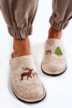 Domowe Papcie Big Star KK276016 Beżowe