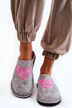 Domowe Papcie Big Star KK276020 Szaro-Różowe