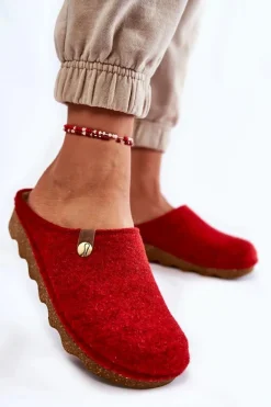 Domowe Papcie Klapki Profilaktyczne Inblu DK-08-075 Czerwone