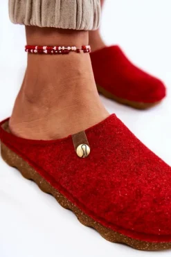 Domowe Papcie Klapki Profilaktyczne Inblu DK-08-075 Czerwone