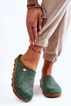 Domowe Papcie Klapki Profilaktyczne Inblu DK-08-007 Zielone