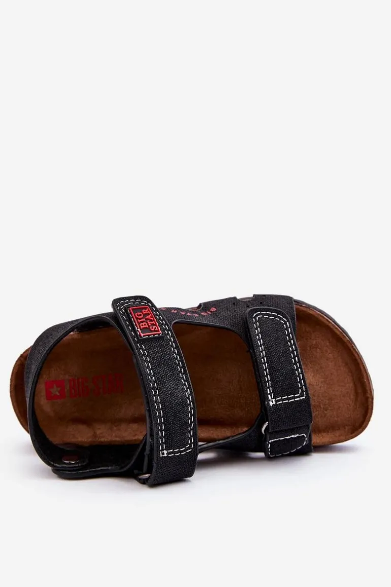 Dziecięce Lekkie Sandałki Na Rzepy Big Star LL374141 Czarne