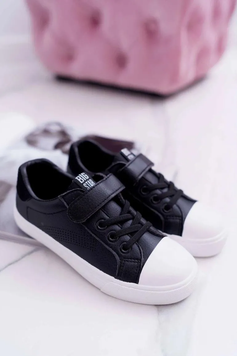 Dziecięce Trampki Na Rzep Big Star DD374108 Czarne
