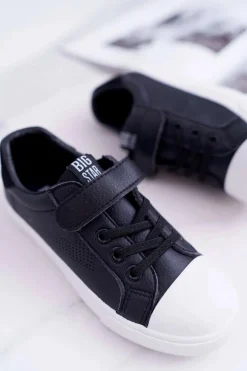Dziecięce Trampki Na Rzep Big Star DD374108 Czarne