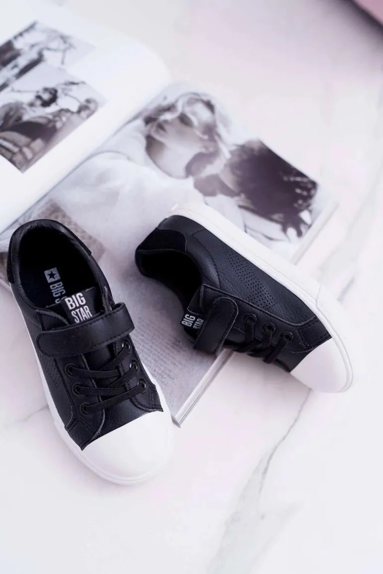 Dziecięce Trampki Na Rzep Big Star DD374108 Czarne