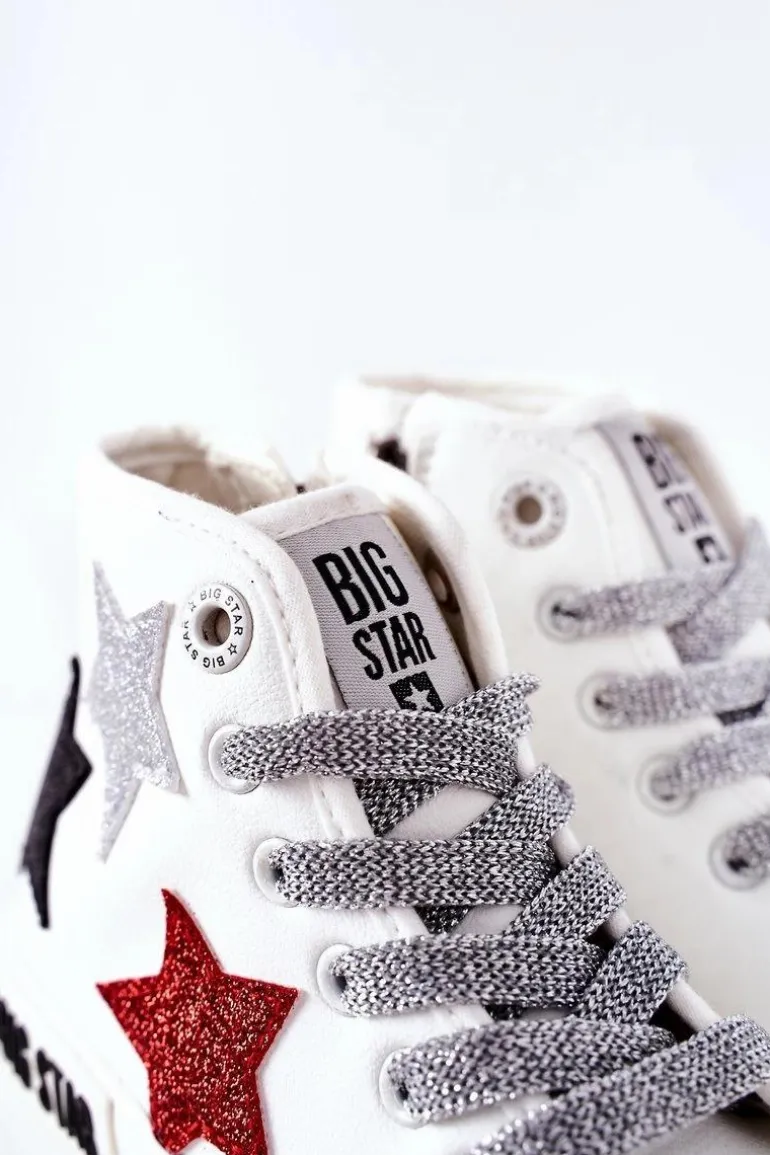 Dziecięce Wysokie Trampki Z Suwakiem BIG STAR II374029 Białe
