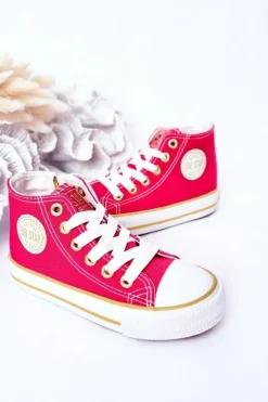 Dziecięce Wysokie Trampki Z Suwakiem BIG STAR HH374137 Różowe