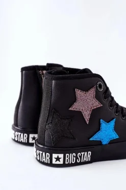 Dziecięce Wysokie Trampki Z Suwakiem BIG STAR II374028 Czarne