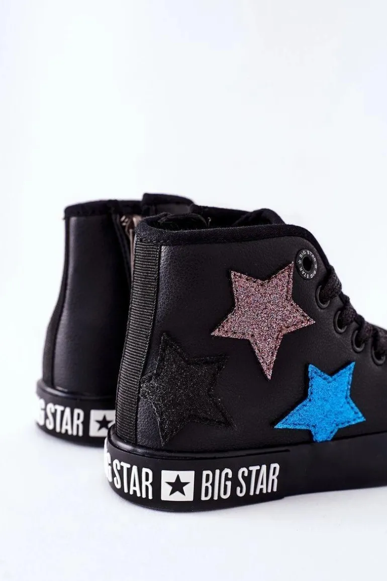 Dziecięce Wysokie Trampki Z Suwakiem BIG STAR II374028 Czarne