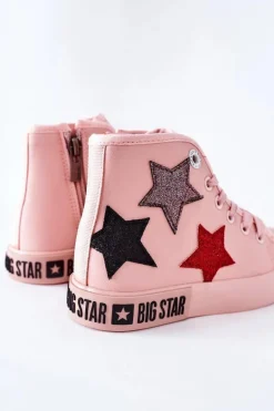 Dziecięce Wysokie Trampki Z Suwakiem BIG STAR II374030 Różowe