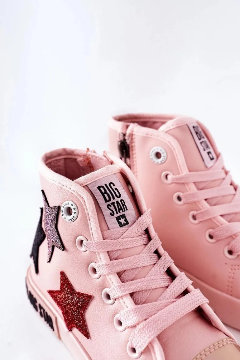 Dziecięce Wysokie Trampki Z Suwakiem BIG STAR II374030 Różowe