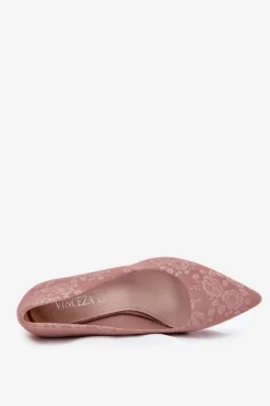 Eleganckie Czółenka Na Słupku W Różowe Vinceza 62223 Różowe