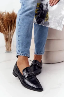 Eleganckie Damskie Mokasyny S.Barski Czarne