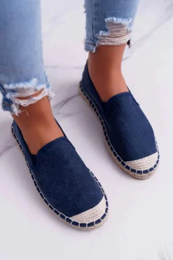 Espadryle Damskie Cross Jeans Granatowe DD2R4108