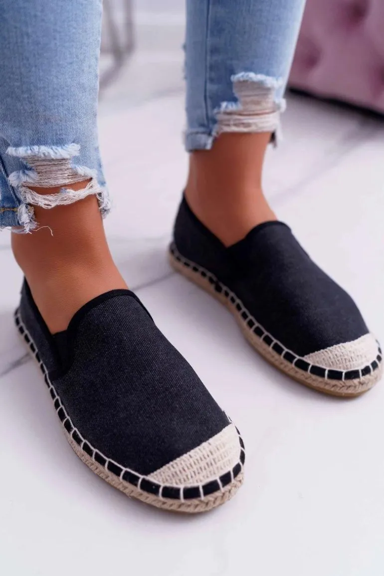 Espadryle Damskie Cross Jeans Czarne DD2R4106