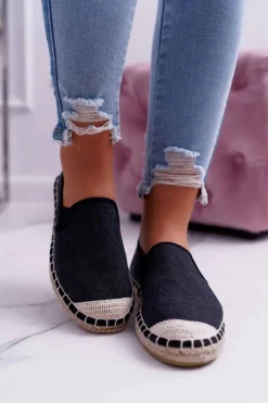 Espadryle Damskie Cross Jeans Czarne DD2R4106
