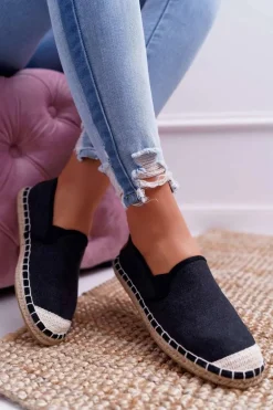 Espadryle Damskie Cross Jeans Czarne DD2R4106