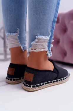 Espadryle Damskie Cross Jeans Czarne DD2R4106
