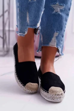 Espadryle Damskie Czarne Carian