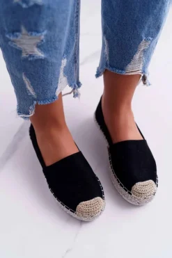 Espadryle Damskie Czarne Carian