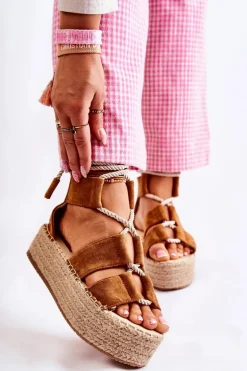 Espadryle Damskie Na Platformie Camel India