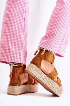 Espadryle Damskie Na Platformie Camel India