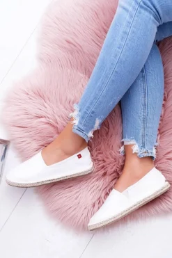 Espadryle Damskie Pleciona Podeszwa Białe Big Star DD274A148