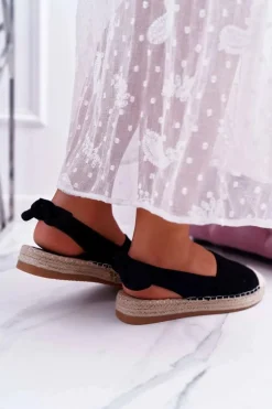 Espadryle Damskie Tenisówki Czarne Moriente
