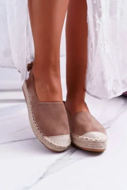 Espadryle Damskie Tenisówki Khaki Moriente