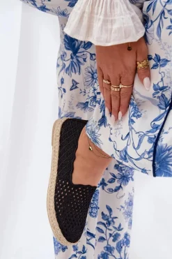 Espadryle Damskie Z Plecionką Vinceza 13625 Czarne