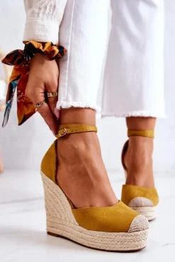 Espadryle Na Koturnie Żółte Nemeira