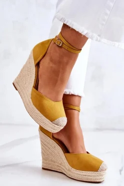 Espadryle Na Koturnie Żółte Nemeira