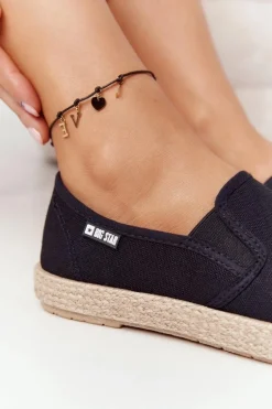 Espadryle Na Plecionej Podeszwie Big Star DD274017 Czarne