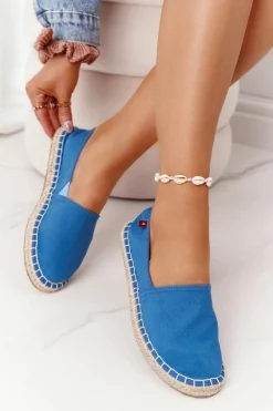 Espadryle Na Plecionej Podeszwie Big Star DD274A152 Niebieskie