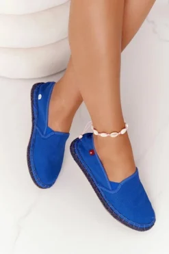 Espadryle Na Plecionej Podeszwie Big Star DD274A136 Granatowe