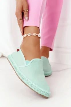 Espadryle Na Plecionej Podeszwie Big Star DD274A141 Zielone