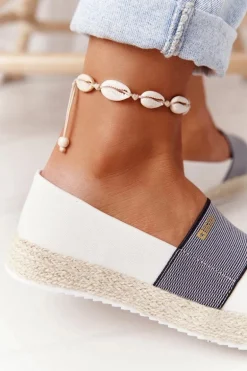 Espadryle Na Plecionej Podeszwie Big Star HH274480 Białe