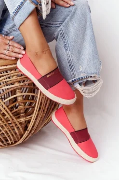 Espadryle Na Plecionej Podeszwie Big Star HH274478 Czerwone