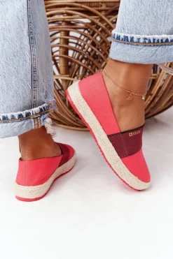 Espadryle Na Plecionej Podeszwie Big Star HH274478 Czerwone