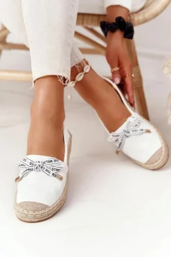 Espadryle Na Słomkowej Podeszwie S.Barski Białe