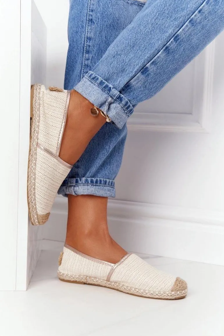 Espadryle Na Słomkowej Podeszwie Lu Boo Ecru