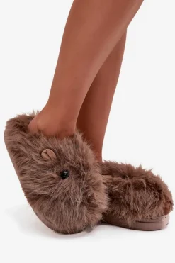 Futrzane Kapice Damskie Kapibary Brązowe Pravelle